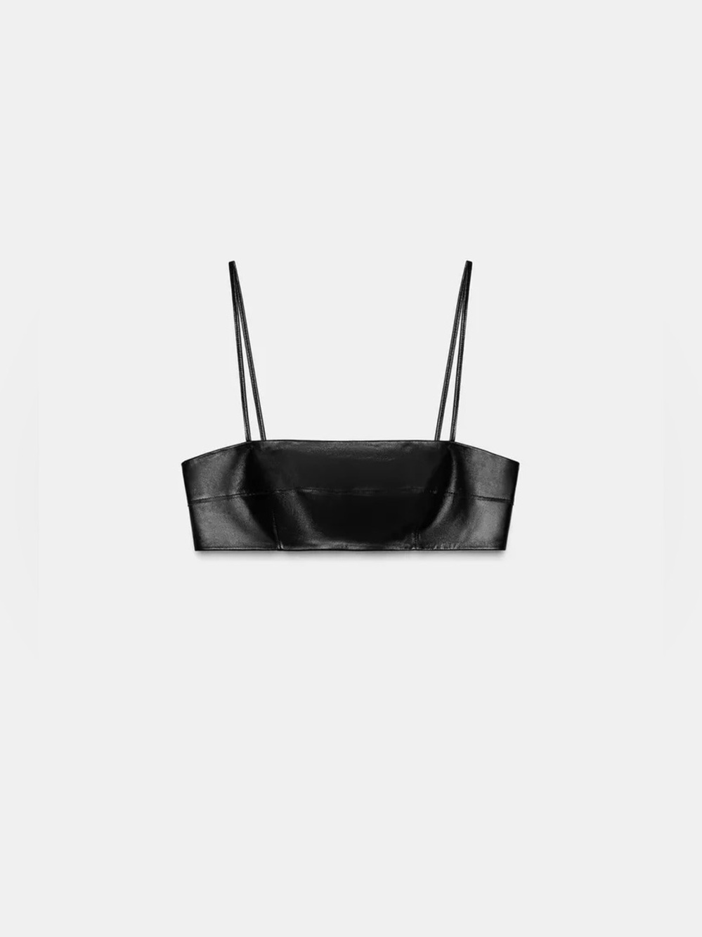 ZARA 100% LEATHER BANDEAU TOP ZW COLLECTION LIMITED EDITION